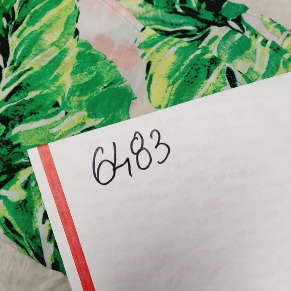 Ophelia Roe Green Tropical Leaf Pattern Sleeveless Summer Jumpsuit P6483 - Picture 8 of 8